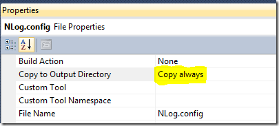 CopyToOutputDirectory CopyToOutputDirectory